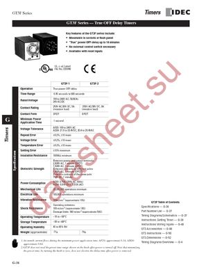 GT3F-2AF20 datasheet  